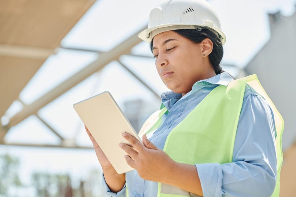 Construction manager on a job site
